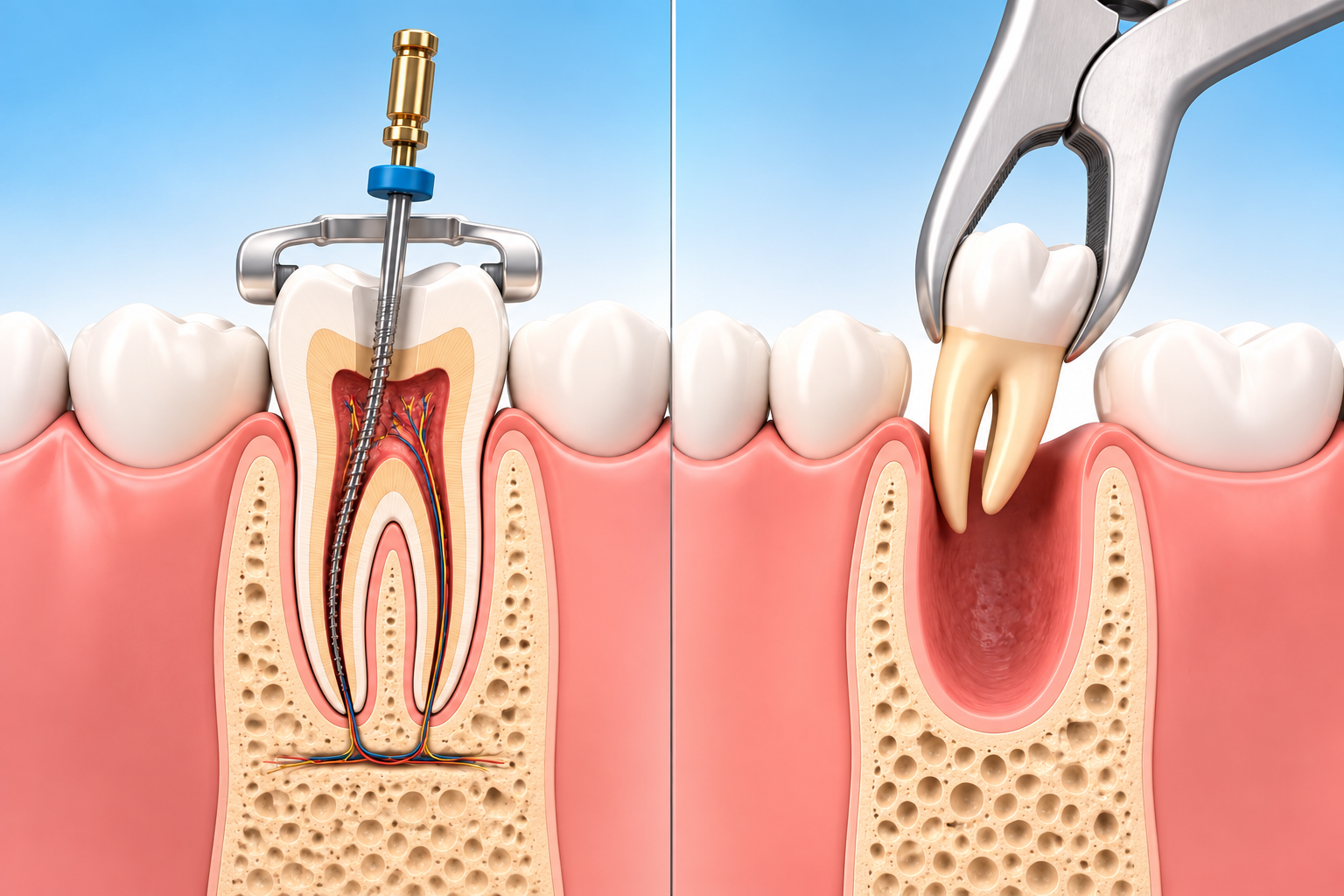 Root Canal vs Tooth Extraction: Which Treatment Is Better for a Damaged Tooth?